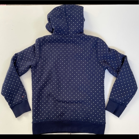 Tommy Hilfiger Girls Polka Dot Sherpa Lined Full Zip Hoodie Sweatshirt 12-14 - Picture 4 of 5